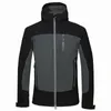 Men's Jackets Multi-pocket Zipper Autumn Winter Hooded Softshell Jacket Coat Waterproof Warm Fleece Men Women