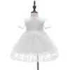 Vestidos infantis com capa formal para meninas recém-nascidas Vestido de renda tule para baile de batizado