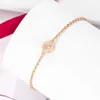 Designer trend Carter One Diamond Necklace Gold Plated 18K Single Small Round Cake Frisbee Simple Pendant