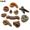 Novelty Games 10st Realistic Shit Gift Funny Toys Fake Poop Piece of Shit Prank Antistress Gadget Squish Toys Ticking Tricky Toys Turd Mischief 230617