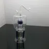 Fabricação de cachimbos de vidro Bongos soprados à mão Flor superior e garrafa de água de vidro com oito garras inferior