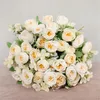 Dekorative Blumen, 1 Blumenstrauß, 12 Köpfe, Seide, künstliche Rose, gepresste getrocknete Pflanzen für Hochzeit, Zuhause, Herbst, Party, Tischdekoration, Blume