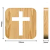 Lampes de table 4X 3D lampe à LED veilleuse USB bureau christianisme Crucifix artisanat pour cadeau décoration de la maison croix en bois