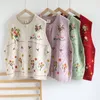 Tricots pour femmes printemps automne femmes tout match Style japonais Mori Kei lâche Vintage fleur Crochet confortable gilet en laine Cardigans