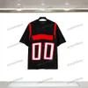 Xinxinbuy Men Designer Tee T Shirt 23SS 00 Letter Jacquard Short Sleeve Cotton Women White Black Red S-2XL