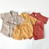 Kledingsets Kinderkledingsets xxx Jongens- en meisjeskleding Korte mouw Polo ShirtPant Kinderen 2-delig Pak Katoen Zomer Baby-outfit 230617