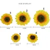 Dried Flowers Artificial Silk Large Sunflower Head for DIY Wreath Craft Home Wedding Decoration Fake Size