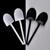 5000st Classic Disponable Potted Pure Black White Ice Cream Scoop Spade Small Potted Flower Pot Spoon Free Frakt