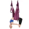 Resistance Bands 6 Handtag Aerial Yoga Hammock Flying Swing Anti-Gravity Yoga Pilates Inversion Övningar Devis Hem Gym Hanging Belt 20 Färger 230617