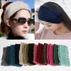 1PC Frauen Haar Zubehör Weiche Häkeln Stirnband Stricken Blume Haarband Ohr Wärmer Winter Headwrap Ohrenschützer Mode