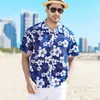 Męskie koszule mody masy męskie hawajskie koszula męskie kolorowe kolorowe koszule na plaży aloha krótkie rękawy plus rozmiar 5xl Camisa Hawaiana Hombre 230619