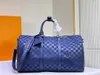 Designer Travel Pouches bagage classique pour homme créateur de mode sac de voyage pour femme armée BLEU noir bagage grande capacité Keepall Damier Infini 45CM sac de sport 41416