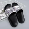 Luxury Brand Designer Rubber Anti-Slip Slippers Outdoor Sandals Colourful Graffiti Flat Bottoms Flip Flops Home Slippers Beach Shoes Size 38-46