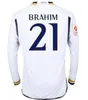 2023 2024レアルマドリード長袖サッカージャージ23 24 Valverde Alaba Vini Jr Modric Kroos Camavinga Bellingham Rodrgo Camiseta Football Shirdバージョン