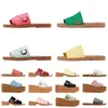 OG Originals Designer Woody Flat Mule Sandalen Chlos Hausschuhe besticktes Leinen High Heel Woodys Espadrille Wedge Loafers Sliders Berühmte Coach Strandschuhe Größe 36-41