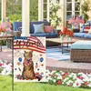 1pc, Colorlife 4th Of July Patriotic Welcome Cat Garden Flag Double Sided, Memorial Day Independence Day American USA Stars And Stripes Flag Yard Outdoor Decoration
