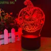 Novelty Games Creative Halloween 3D night light funny pumpkin led table lamp colorful touch remote control holiday gift hand lamp vd38 230617