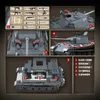 WW2 Militärmodell Panther Tank Desktop Decoration Collection Ornaments Buildblock Toys Christmas Presents