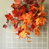 Dried Flowers Colorful leaves silk maple tree branch wind artificial flowers for wedding party fall decoration Photography Props