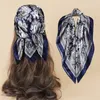 Scarves 2023 Paisley Silk Square Scarf Fashion Lady Hair Shawl Wraps Neck Foulard Women Kerchief Head Hijab Bandana Luxury