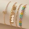 Charm Armband 9 Styles Multilayer Shell Sequins Star Chain Armband Set for Women Böhmen Beads Party Fashion Jewelry