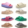 Designers macaron sandaler italienska mode senaste heta tofflor mäns och kvinnors tofflor g tjocka sandaler populära neutrala strand flip-flops hög kvalitet