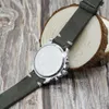 Uhrenarmbänder Onthelevel Handgefertigte Uhrenarmbandbänder aus dunkelgrünem Wildleder, 18 mm, 20 mm, 22 mm, Edelstahlschnalle mit weiß-schwarzen Nähten 230619