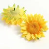 Dried Flowers 10Pcs Sunflower Artificial Heads 9cm Fake for Home Decor Garden Wedding Decoration DIY Craft Garland Accessories
