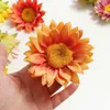 Fleurs séchées 10 pièces têtes artificielles de tournesol 9cm faux pour la décoration de la maison jardin décoration de mariage bricolage artisanat guirlande accessoires