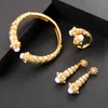 Pins Brooches Janekelly Luxury Unique African Bangle Ring Set Jewelry For Women Wedding Cubic Zircon Crystal CZ Dubai Bridal 230619