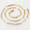 Chains 1pcs Width 4mm Length 40-100cm Gold/Silver Color Stainless Steel Flat Cable Link Chain Necklace DIY Jewelry For Men And Women