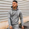 Mensjackor Autumn Winter Gyms Cotton Hoodie Fitness Bodybuilding Sweatshirts Jacket Högkvalitativ kängurufickor Kläder 230619