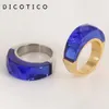 Anello solitario Boho Anelli in acciaio inossidabile color oro argento per le donne Anelli per fedi nuziali in cristallo multicolore Regali per gioielli di compleanno per feste 230617