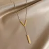 Цепочки V-образная длинная сексуальная клавиальная ожерелье дамы и девушки из золотого цвета цепь
