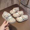 Sneakers Canvas Floral Children's Shoes Girls Shoe All-match Boys Soft Bottom Comfortable Non-slip Baby Toddler 230617