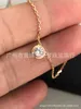 Designer Brand Gold material Carter thread necklace rose gold temperament fashionable and minimalist exquisite version clavicle chain B61K