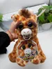 Stuffed Plush Animals Pets Plush Toy Funny Face Changing Soft Stuffed Doll for Children Snow Leopard Plush Unicorn Collection DOOFUS Animal Doll Bear 230617