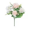 Flores secas artificiais primavera seda hortênsia rosas buquê de noiva casamento decorações de natal para casa jardim decoração do quarto