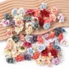 Fleurs séchées 20 pièces Rose tête artificielle soie fausse fête de mariage maison salon Table à manger décorations de jardin bricolage artisanat