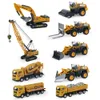 Diecast Model Car 9 Styles Alloy Engineering Diecast Truck Toy Car Classic Construction Model Vehicle Loader Tractor Excavator Toys for Boys Gift 230617