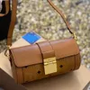 Vrouw Crossbody Tassen Vintage Schoudertas Luxe Brief afdrukken Vrouwelijke Cilindrische Stijl Tote Portemonnee Luxe Lederen Mode portemonnee