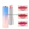 Lip Gloss Batom Mudança de Cor Folha de Ouro Hidratante Esmalte de Duração Natural Ferramenta de Cuidados de Maquiagem Drop Delivery Health B H Dhvzh