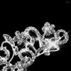 Hair Clips Bridal Princess Crystal Rhinestone Tiara Wedding Prom Crown Comb Veil Headband
