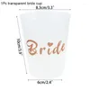 Party Decoration Bachelorette Team Bride to be Cups Wedding Plastic Drinking Cup Struckor For Bridal Shower Hen Night Supply