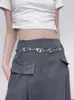 Waist Chain Belts Vintage Silver Metal Chain Letter Waist Chain Embellished Skirt Denim Stylish Belt