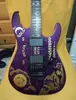 KH-2 Ouija Metallic Purple Kirk Hammett Signature Tête inversée pour guitare électrique, Floyd Rose Tremolo, matériel noir Star Moon Inlay China EMG Pickups