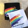 T-shirt gráfica masculina Designer Pride LGBT Listras coloridas impressas Gay Lésbicas arco-íris algodão Estilo Y2K T-shirt curto Topo alto Quailtiy Gola redonda T-shirts de manga LGBTQ