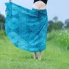 Повседневные платья Женщины винтажные длинные хиппи бохо макси юбки цыганские цветы эластичная талия с цветочной поясничной юбкой этническая ретро -повязка
