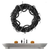 Fleurs décoratives Halloween Porte Guirlande Suspendue Couronnes De Serpent Serpents Noirs Creepy Party Supplies Décoration Murale