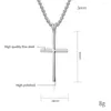 Colliers pendants Collier de croix classique simple pour femmes hommes titanium acier chaîne de liaison charme de bijoux hip hop punk cadeau